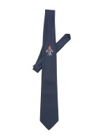 Krawatte, mit Emblem (gewebt) schwarz